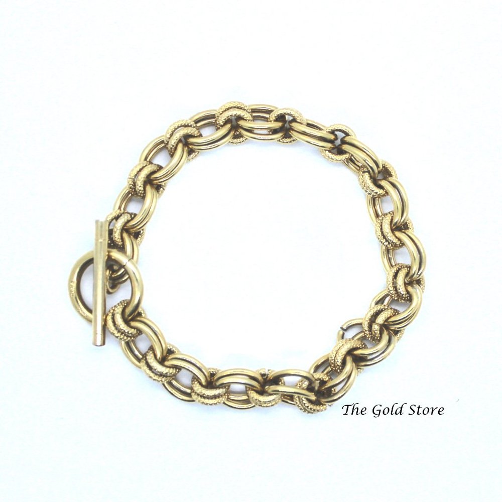Heavy Cable Chain Toggle Bracelet 925 silver